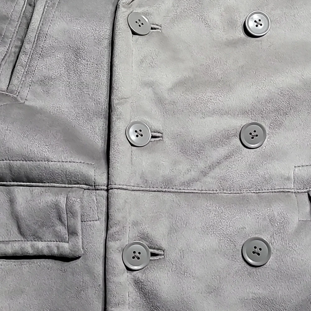 NEW EXPRESS $248 GRAY WATER RESISTANT SHERPA LINED PEACOAT JACKET SZ XL TALL - Picture 5 of 5